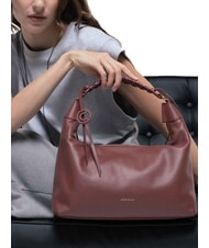 COCCINELLE RHEA Bolso bandolera de piel con bandolera brandy - Bolsos Mujer - 4