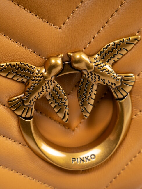 LOVE CLICK MINI Bolso de napa acolchada turrón-oro antiguo - Bolsos Mujer