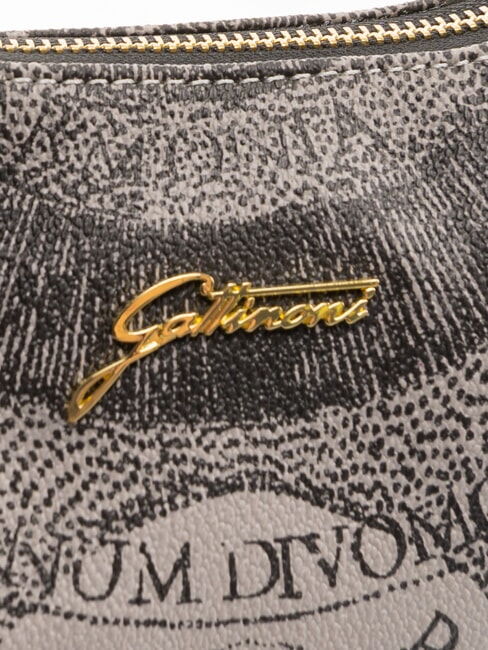 PLANETARIUM Bolso hobo con forma de media luna y correa para el hombro monocromático gris claro/negro - Bolsos Mujer