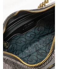 GATTINONI PLANETARIUM Bolso hobo con forma de media luna y correa para el hombro monocromático gris claro/negro - Bolsos Mujer - 5