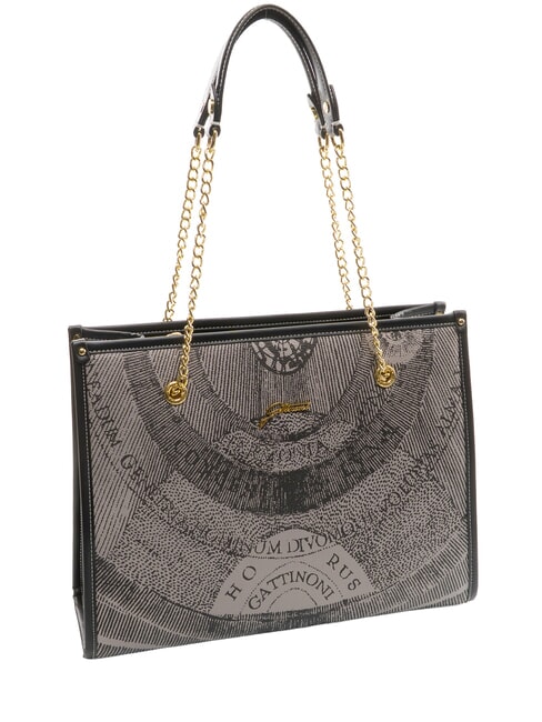 PLANETARIUM Bolso de hombro con asa de cadena monocromático gris claro/negro - Bolsos Mujer