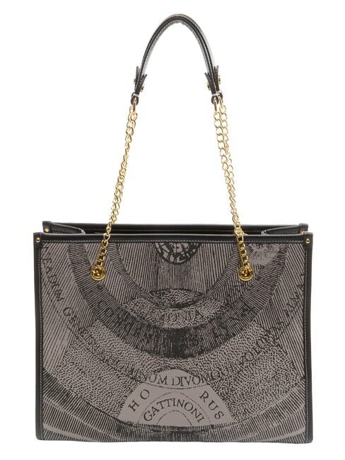 PLANETARIUM Bolso de hombro con asa de cadena monocromático gris claro/negro - Bolsos Mujer