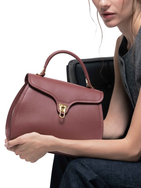 MARVIN Bolso de piel con bandolera brandy - Bolsos Mujer