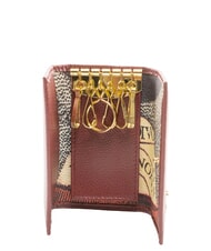 GATTINONI PLANETARIUM Estuche para llaves estampado burdeos/planetario - Llaveros - 2