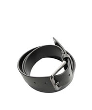 CALVIN KLEIN CASUAL PIN BUCKLE Cinturón de cuero negro / gris plomo mate - Cinturones - 3