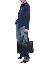 COCCINELLE SWAP Bolso de hombro de piel para compras negro - Bolsos Mujer - 4