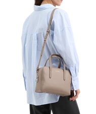 COCCINELLE SWAP Bolso de piel tipo cartera con bandolera topo cálido - Bolsos Mujer - 4