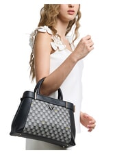GUESS G WAVE 2 Bolso con estampado del logotipo de Jet Set logotipo negro - Bolsos Mujer - 5