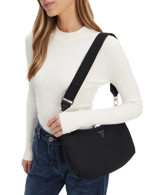 ECO GEMMA Bolso bandolera de nailon NEGRO - Bolsos Mujer