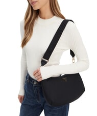 GUESS ECO GEMMA Bolso bandolera de nailon NEGRO - Bolsos Mujer - 4