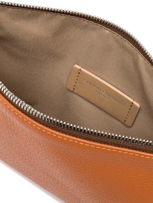 HERMY Bolso tipo sobre de piel con bandolera condimentar - Bolsos Mujer