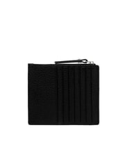 GIANNI CHIARINI GRAIN Cartera plana de piel con cremallera negro - Carteras Mujer - 3