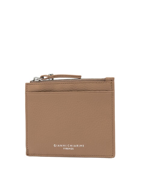 GRAIN Cartera plana de piel con cremallera arcilla - Carteras Mujer