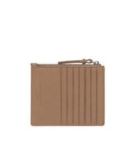 GIANNI CHIARINI GRAIN Cartera plana de piel con cremallera arcilla - Carteras Mujer - 3