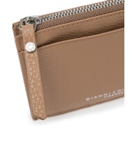 GIANNI CHIARINI GRAIN Cartera plana de piel con cremallera arcilla - Carteras Mujer - 4