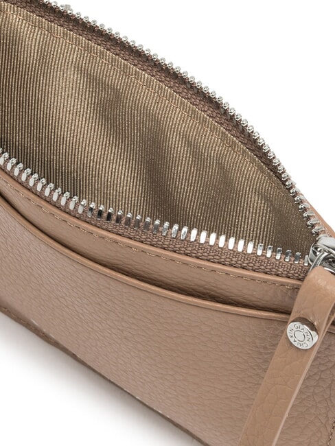 GRAIN Cartera plana de piel con cremallera arcilla - Carteras Mujer