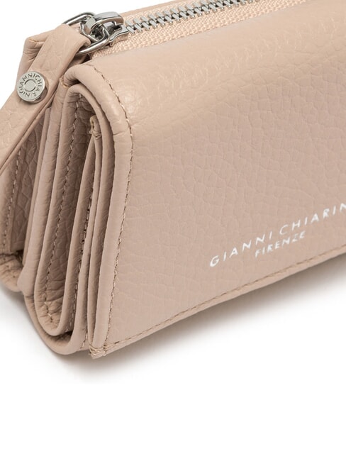 WALLETS GRAIN Cartera pequeña de piel granulada sal rosa - Carteras Mujer