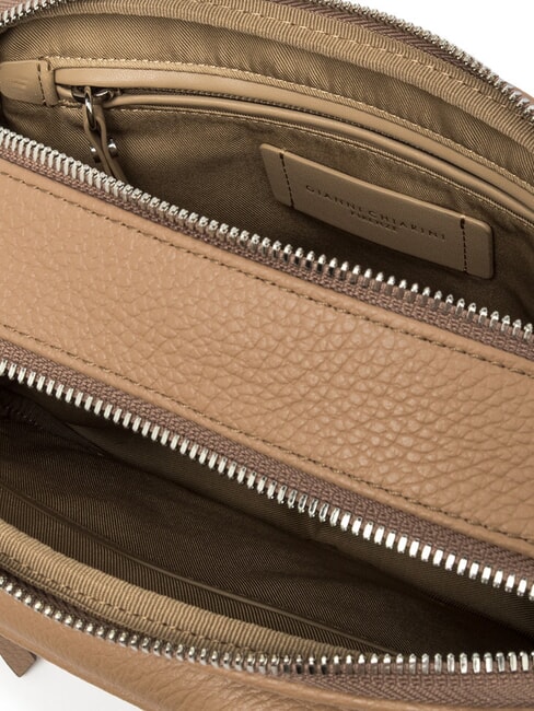 CARRE Bolso bandolera de piel con correa para el hombro arcilla - Bolsos Mujer