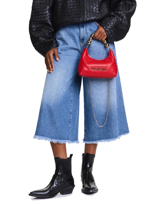 CHAIN Mini bolso de mano, con bandolera ROJO - Bolsos Mujer