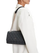 GUESS NOELLE 2 Bolso convertible con solapa bolsa de asas Vikky Large Roo Coalog - Bolsos Mujer - 6