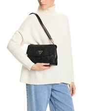 GUESS CRESIDIA II Bolso de hombro con solapa logotipo negro - Bolsos Mujer - 6