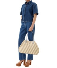 GUESS VIKKY II  Bolso de hombro blanco natural - Bolsos Mujer - 5