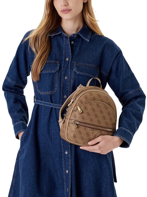 MANHATTAN 2 Mochila pequeña con logo de peonía 4G LOGOTIPO DE LECHE - Bolsos Mujer