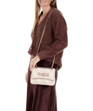 GUESS IZZY 4G Mini bolso de hombro/bandolera logotipo de arena - Bolsos Mujer - 6