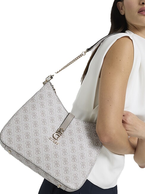 ZAMIRA  Bolso de hombro logotipo de color topo oscuro - Bolsos Mujer