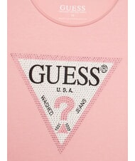 GUESS KIDS Camiseta de manga corta con pedrer&iacute;a dulce rosa - Camiseta ni&ntilde;o - 3