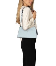 GUESS CRESIDIA Bolso de hombro con logo en relieve azul pálido - Bolsos Mujer - 4