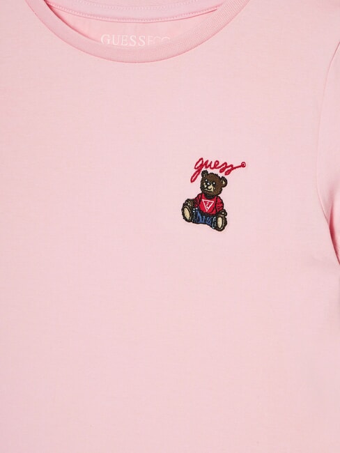 KIDS Camiseta de manga corta con osito de peluche rosa algodón de azúcar - Camiseta niño