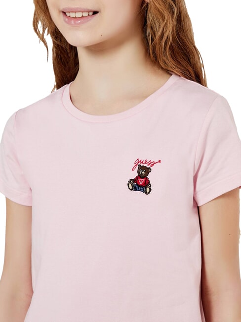 KIDS Camiseta de manga corta con osito de peluche rosa algodón de azúcar - Camiseta niño