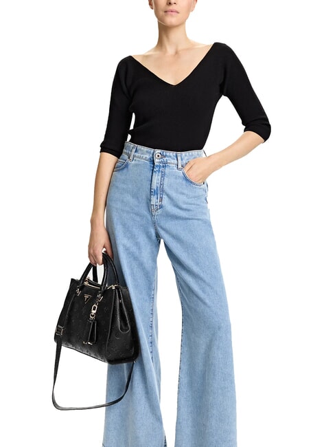 CRESIDIA II Bolso de mano con bandolera logotipo negro - Bolsos Mujer