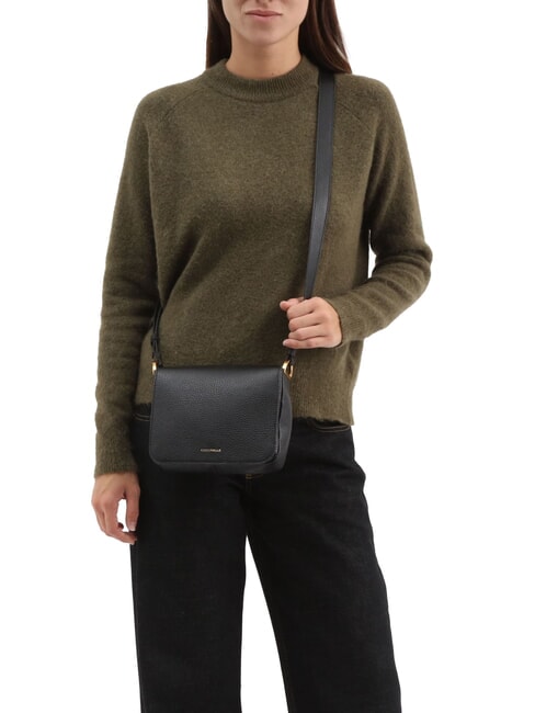 ERIS Mini bolso de hombro de piel negro - Bolsos Mujer