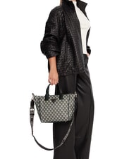 GUESS FOLLIE Bolsa de mano con estampado del logotipo de Jet Set logotipo negro - Bolsos Mujer - 4