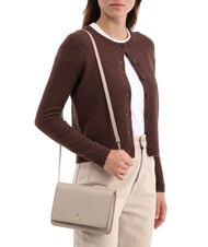 COCCINELLE TULIP Bolso de hombro de piel martillada rosa polvo - Bolsos Mujer - 4