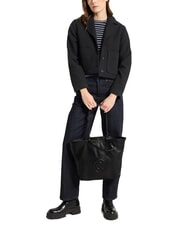 COCCINELLE CALLISTO Bolso de compras de piel con logotipo grabado negro - Bolsos Mujer - 4