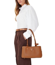 GUESS MERIDIAN 2 Bolso de hombro COGNAC - Bolsos Mujer - 6