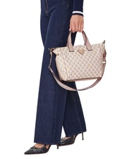 GUESS FOLLIE Bolsa de mano con estampado del logotipo de Jet Set logotipo de rubor - Bolsos Mujer - 4