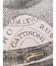 GATTINONI PLANETARIUM Bolso convertible con solapa monocromático gris claro/negro - Bolsos Mujer - 3