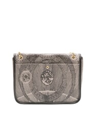 GATTINONI PLANETARIUM Bolso convertible con solapa monocromático gris claro/negro - Bolsos Mujer - 4