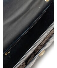 GATTINONI PLANETARIUM Bolso convertible con solapa monocromático gris claro/negro - Bolsos Mujer - 5