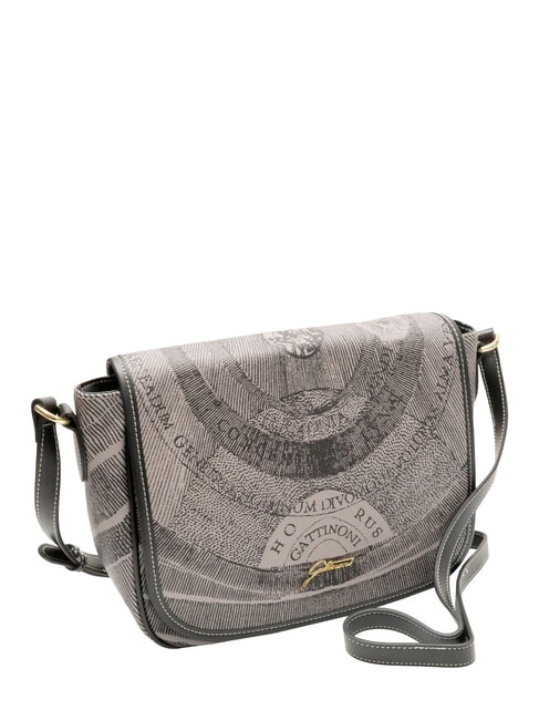 PLANETARIUM Bolso de hombro con solapa monocromático gris claro/negro - Bolsos Mujer