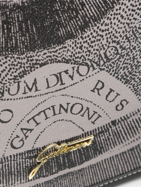 PLANETARIUM Bolso de hombro con solapa monocromático gris claro/negro - Bolsos Mujer