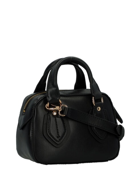 DAPHNE Mini bolso de cuero tipo baúl Oro negro - Bolsos Mujer