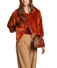 THE BRIDGE DAPHNE Mini bolso de cuero tipo baúl BROWN - Bolsos Mujer - 5