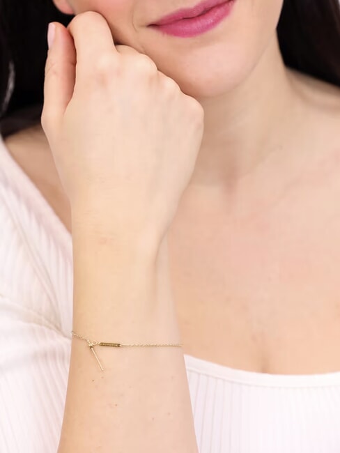   Pulsera ba&ntilde;ada en oro con charms  oro - Pulseras