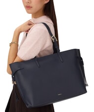 FURLA AVA Bolsa de compras grande de cuero tinta azul+tinta azul int. - Bolsos Mujer - 4