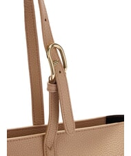 FURLA AVA Bolsa de compras grande de cuero caramelo+negro int. - Bolsos Mujer - 3
